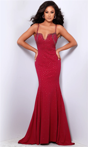 Johnathan Kayne 2636 Long Beaded Trim Prom Dress