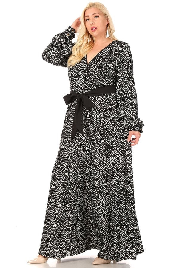 Karen T Designs 5099 Faux Wrap Maxi Dress