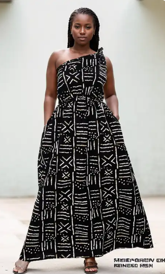 Kara Chic 7787SKT Print One Shoulder Dress