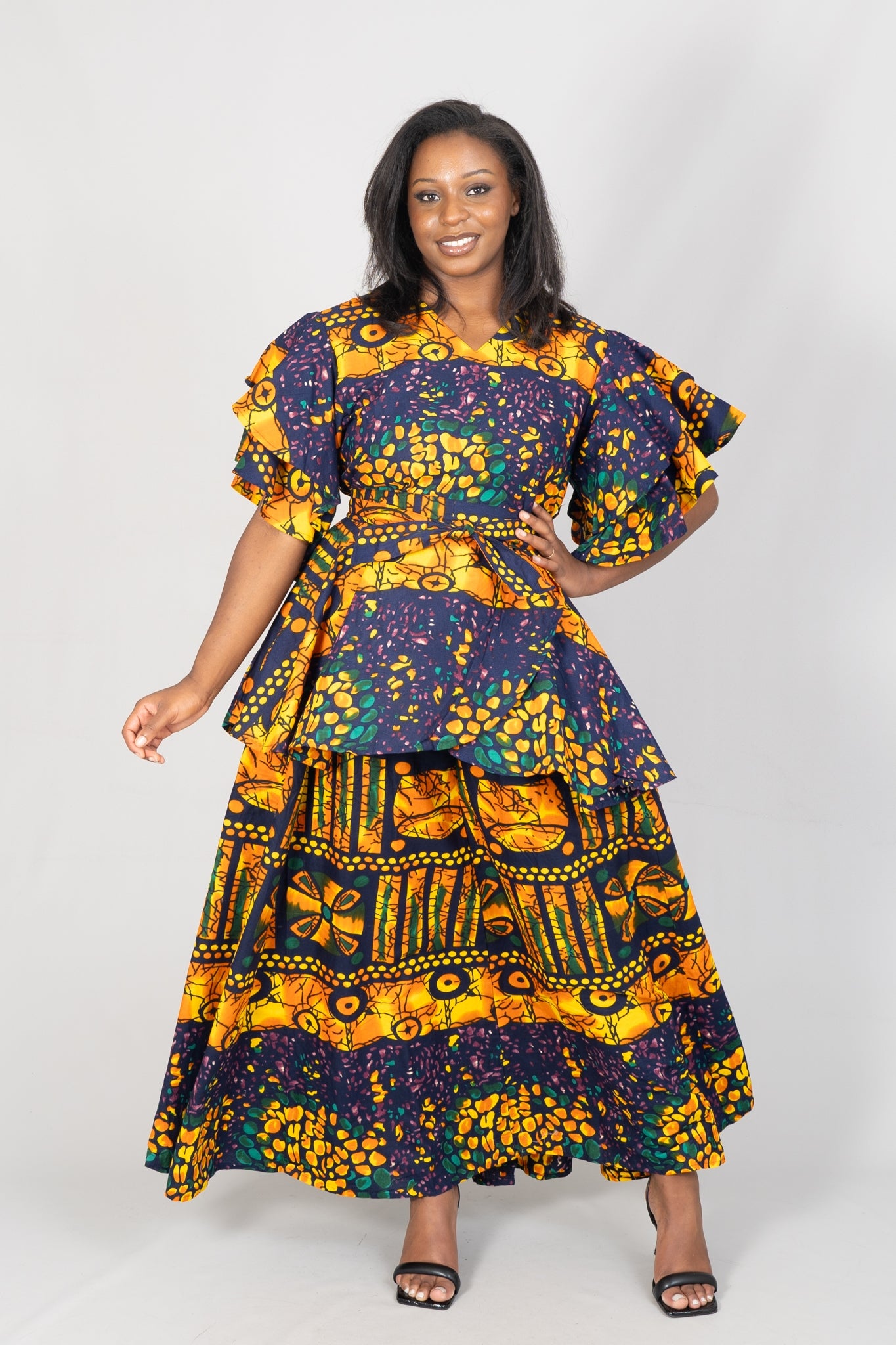 KaraChic 7796 Authentic African Print 2pc Skirt Set