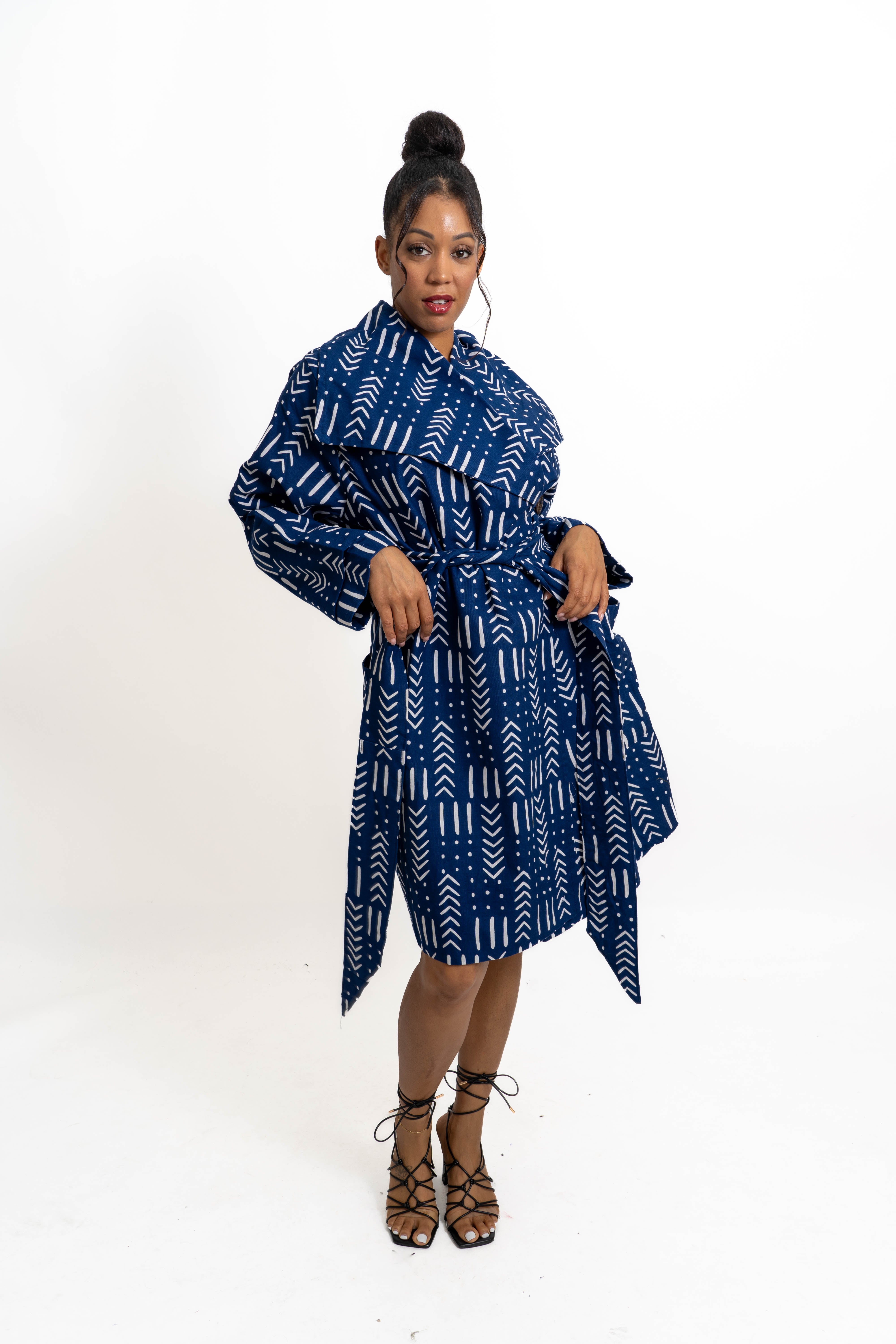 Kara Chic 7801 Print Jacket w/ Belt