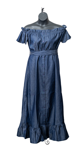 Kara Chic 7807D Denimb Dress w/ Belt