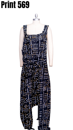 Kara Chic 7825 Print Overalls