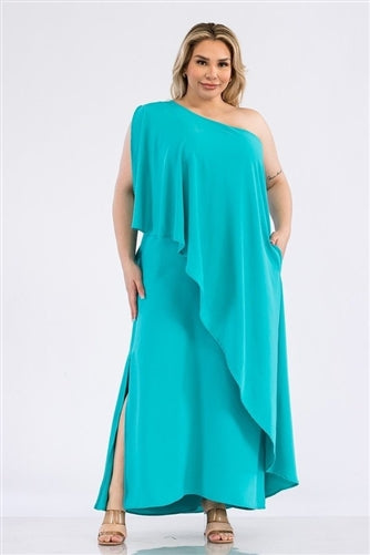 Karen T 9331 One Shoulder Maxi Dress