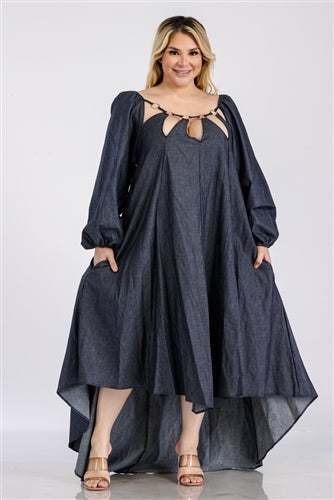 Karen T 9379 Long Sleeve Hilo Dress