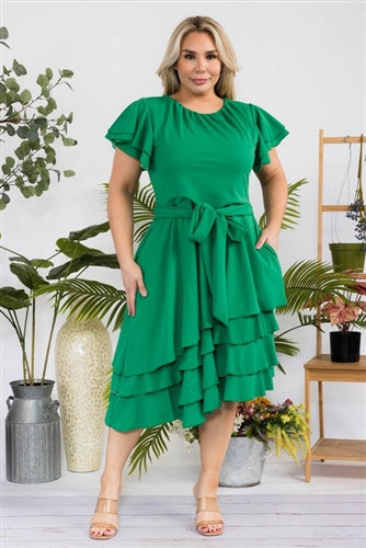 Karen T 9484 Midi Tier Dress