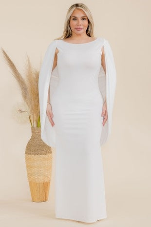 Karen T 9569 Long Dress with Back Drape