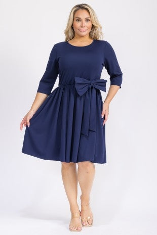 Karen T 9622 Bow Midi Dress