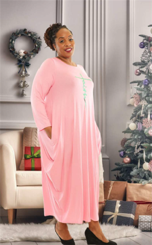 Kara Chic by Nf CHH20022LS Faith Knit Maxi Dress