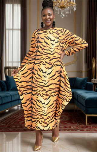 Kara Chic by NF CHH21087LS Tiger Knit Maxi Dress