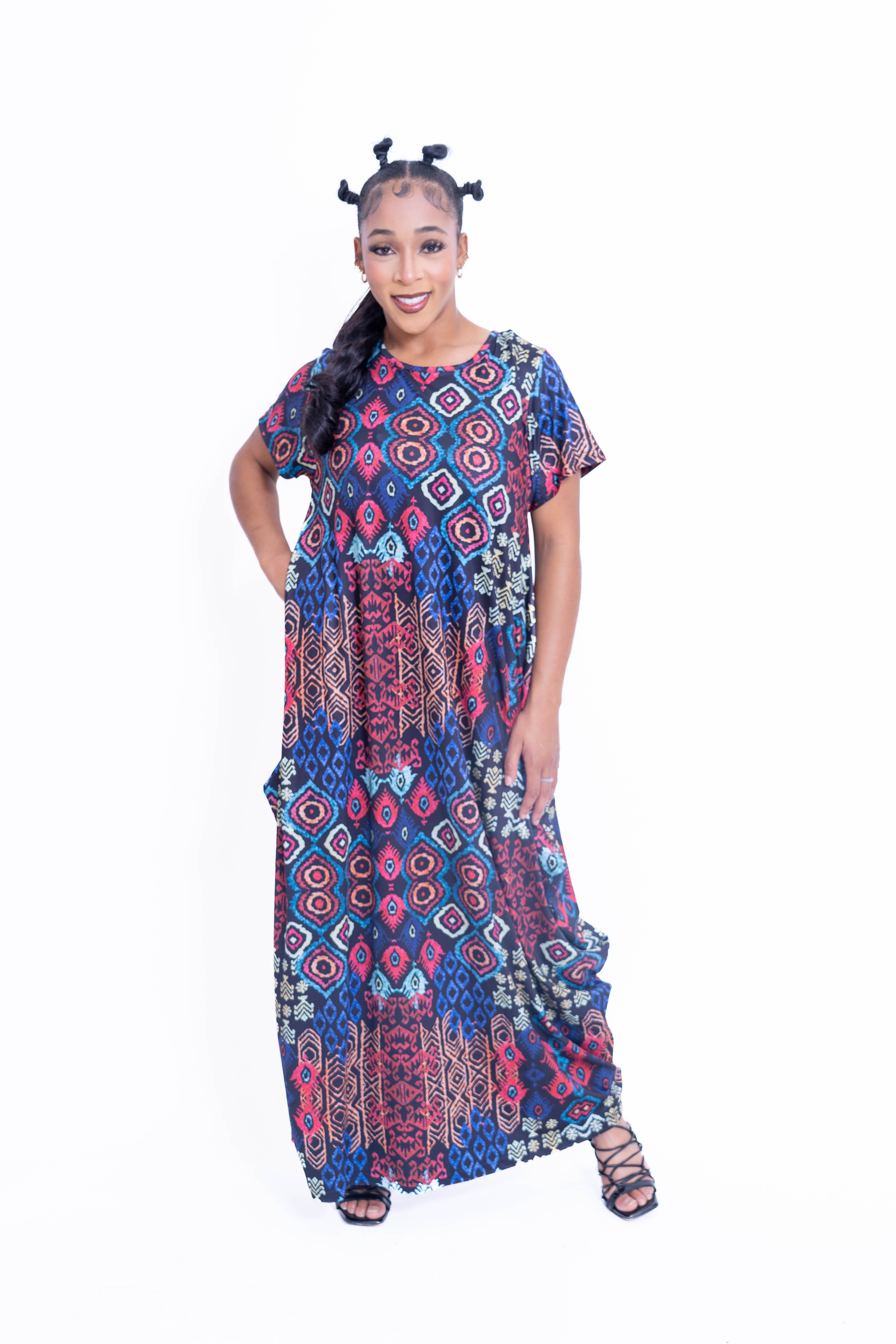 Kara Chic CHH24010 Authentic Print Bubble Dress