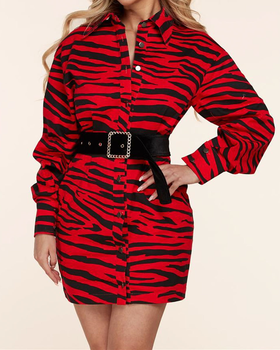 L'atiste CD900DD Print Plus Size Dress