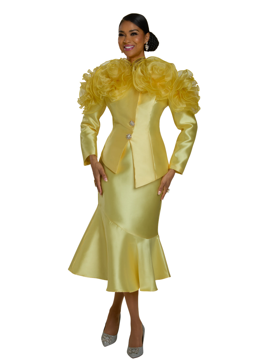 Lisa Rene 66395 2pc Organza Jacket and Skirt Set