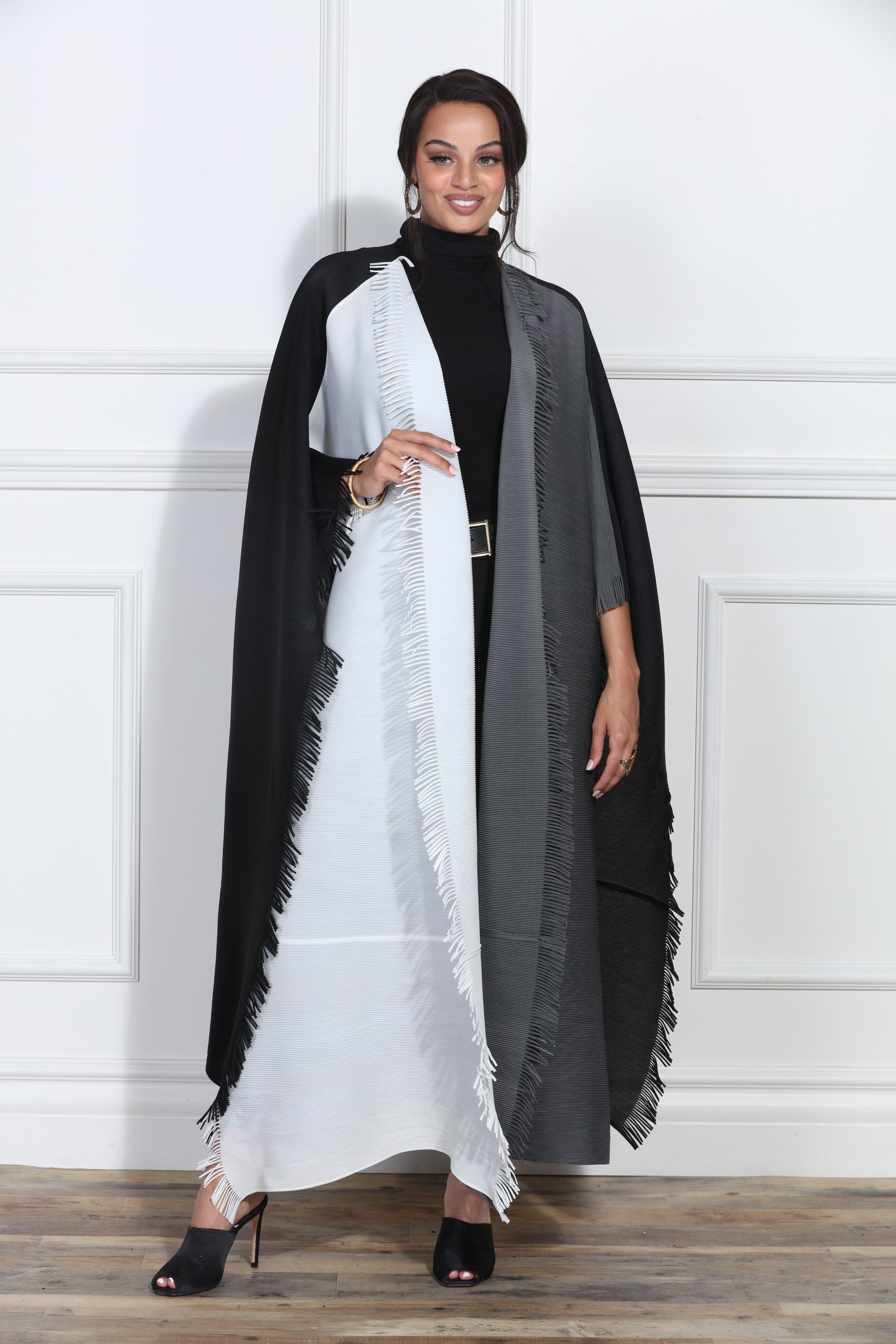 Luxe Moda LM403 Two Tone Fringe Duster