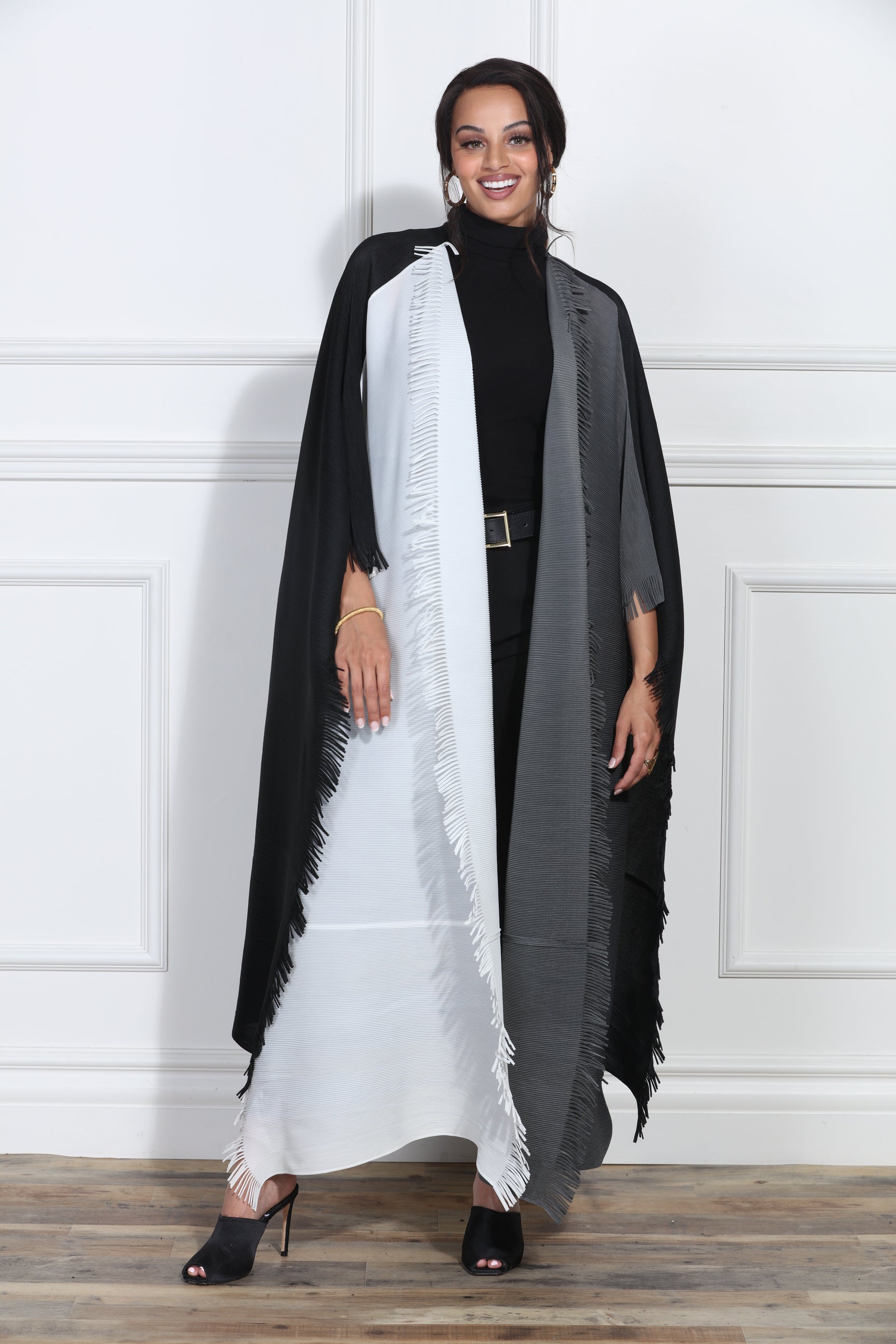 Luxe Moda LM403 Two Tone Fringe Duster