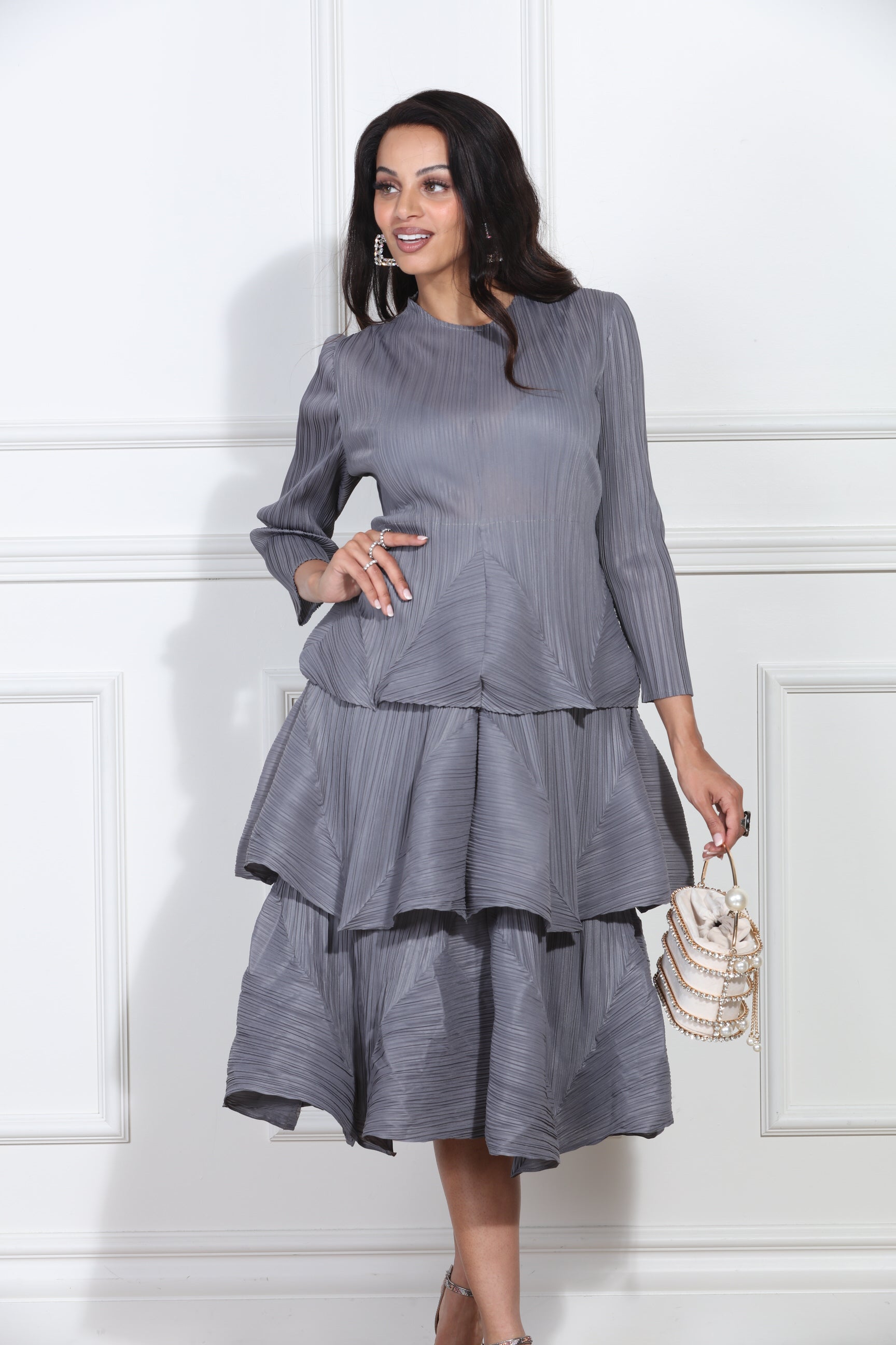 Luxe Moda LM409 Tiered Dress