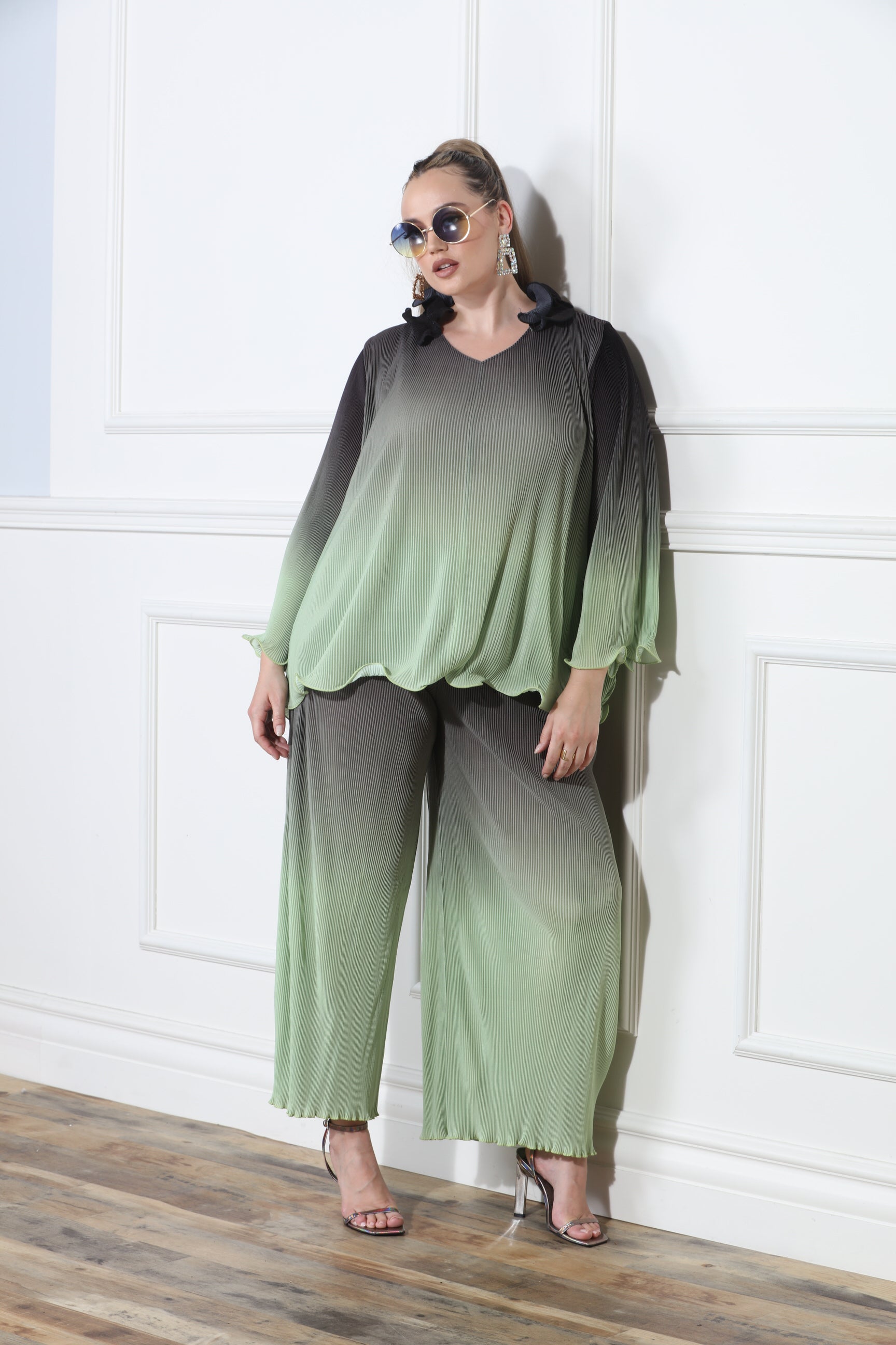 Luxe Moda LM410 2pc Ombre Top and Pant Set