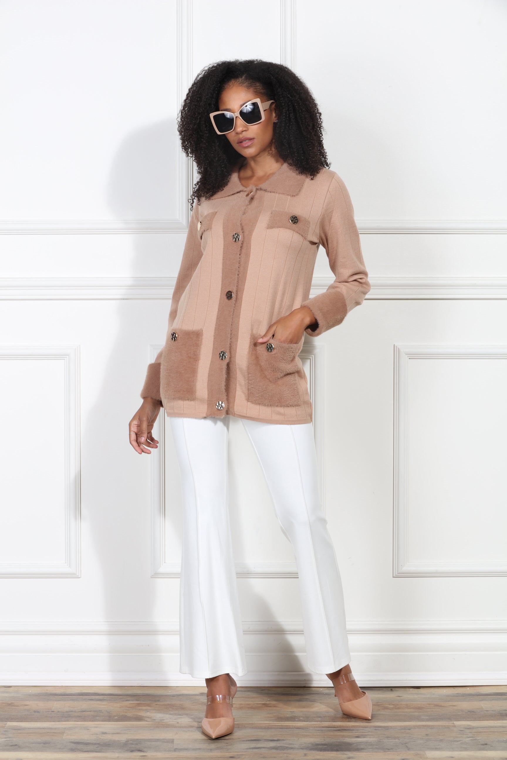 Luxe Moda LM429 Two Tone Cardigan