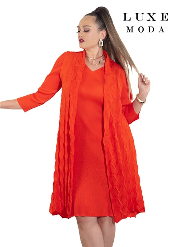 Luxe Moda LM467 Dress with Attached Duster