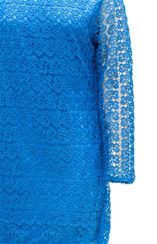 Micheal K 8533 Lace Fringe Hem Dress