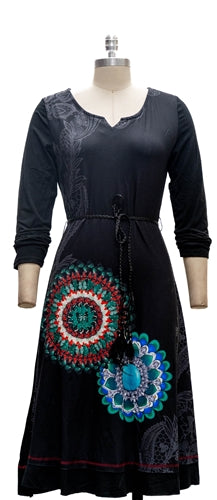 Micheal K 8539L Belted Jersey Dress