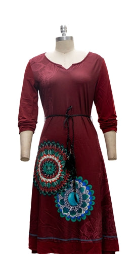 Micheal K 8539Q Belted Jersey Dress