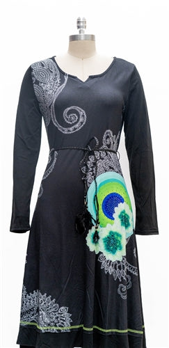 Micheal K 8540Q Belted Jersey Dress