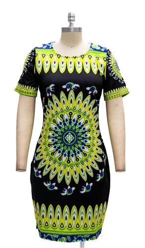 Micheal K 8552 Mandala Print Dress