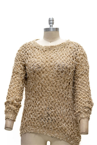 Micheal K 8914 Open Weave Sweater