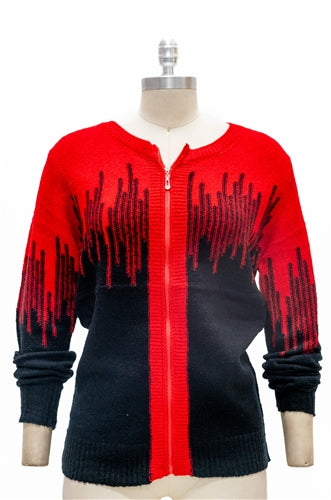 Micheal K 8922 Zip Up Sweater