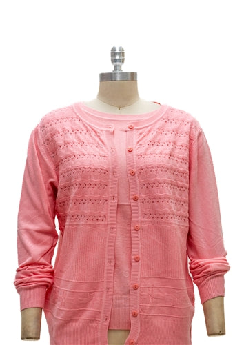 Micheal K 8928 2pc Button Up Knit Sweater