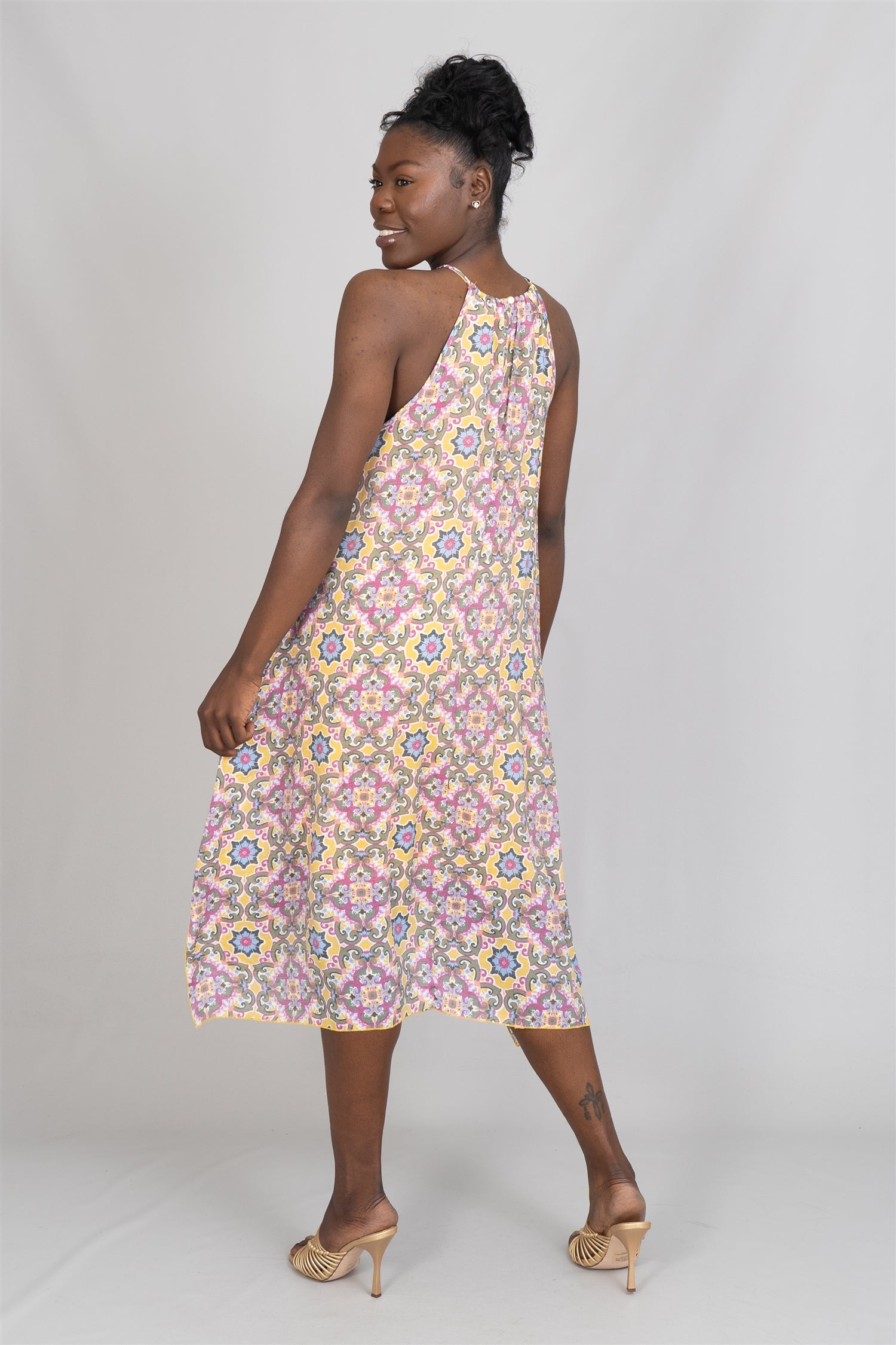 Mlle Gabrielle 112098 Jewelry Accent Print Dress