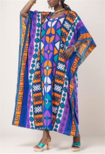 NF Print PNA1516B Long Kaftan