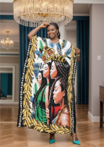 NF PNA1614A Long Print Kaftan