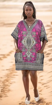 NF PRG6 Short Print Kaftan