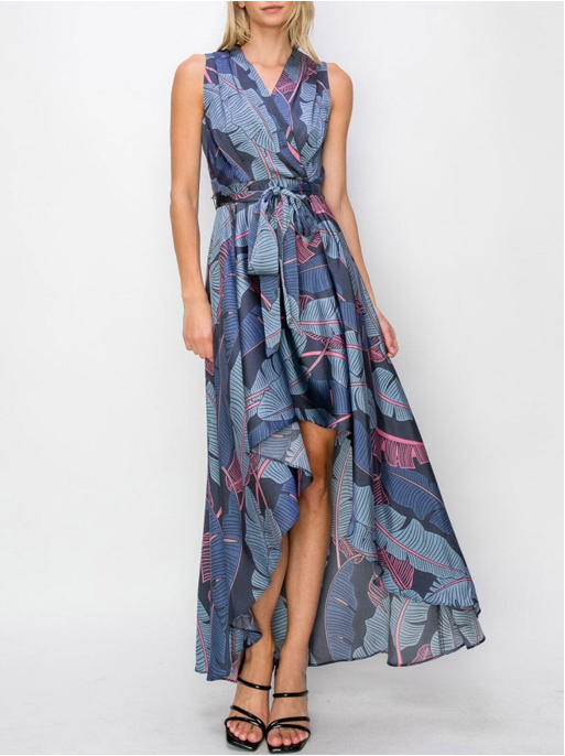 One The Land OL24A1873 Hilo Print Wrap Dress
