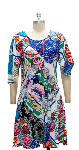 Omango 6969 Floral Print Dress