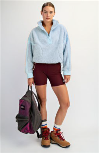 Rae Mode J3124 Sherpa Mock Jacket