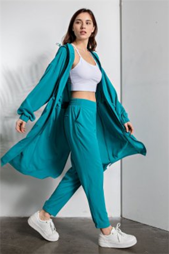 Rae Mode J3789 Duster Jacket with Hoodie