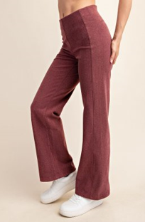 Rae Mode P6332PL Plus Size Ribbed Straight Leg Pant
