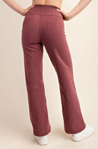 Rae Mode P6332PL Plus Size Ribbed Straight Leg Pant