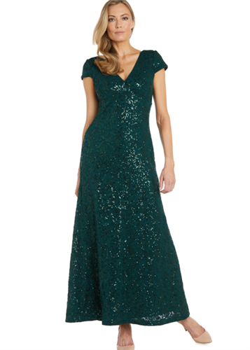 RM Richards 2858 Sequin Long Dress