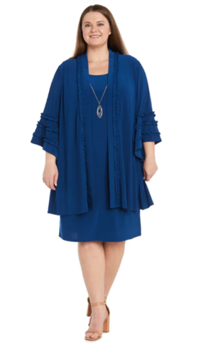 RM Richards 3066W 2pc Plus Size Jacket Dress with Necklace