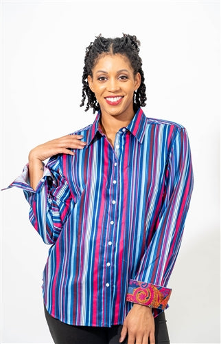 Ruby Road 15240 Long Sleeve Plus Size Button Up Blouse