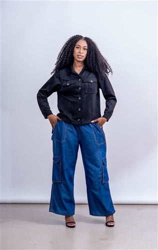 Skye's The Limit 21639 Plus Size Suede Jacket