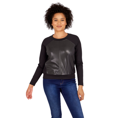 Skye's The Limit 45258 Faux Leather Top