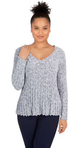 Skye's The Limit 70662 Vneck Plus Size Sweater