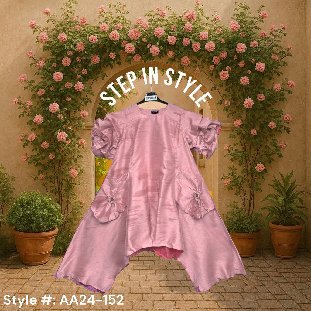 Step In Style AA24152 Hilo Faux Silk Balloon Dress
