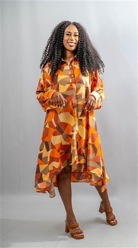 Step In Style AA24666C Hilo Shirt Dress