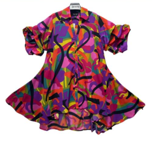 Step In Style AA25123SOLS Abstract Print Dress